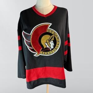 Vintage 90s NHL Ottawa Senators CCM Black & Red Hockey Jersey